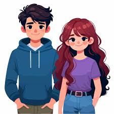 Vector sets of cartoon characters each ...